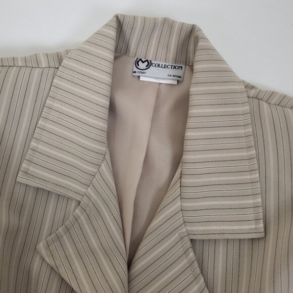 FREE WITH PURCHASE Pinstripe blazer fitted empire waist Y2K - Picture 3 of 13